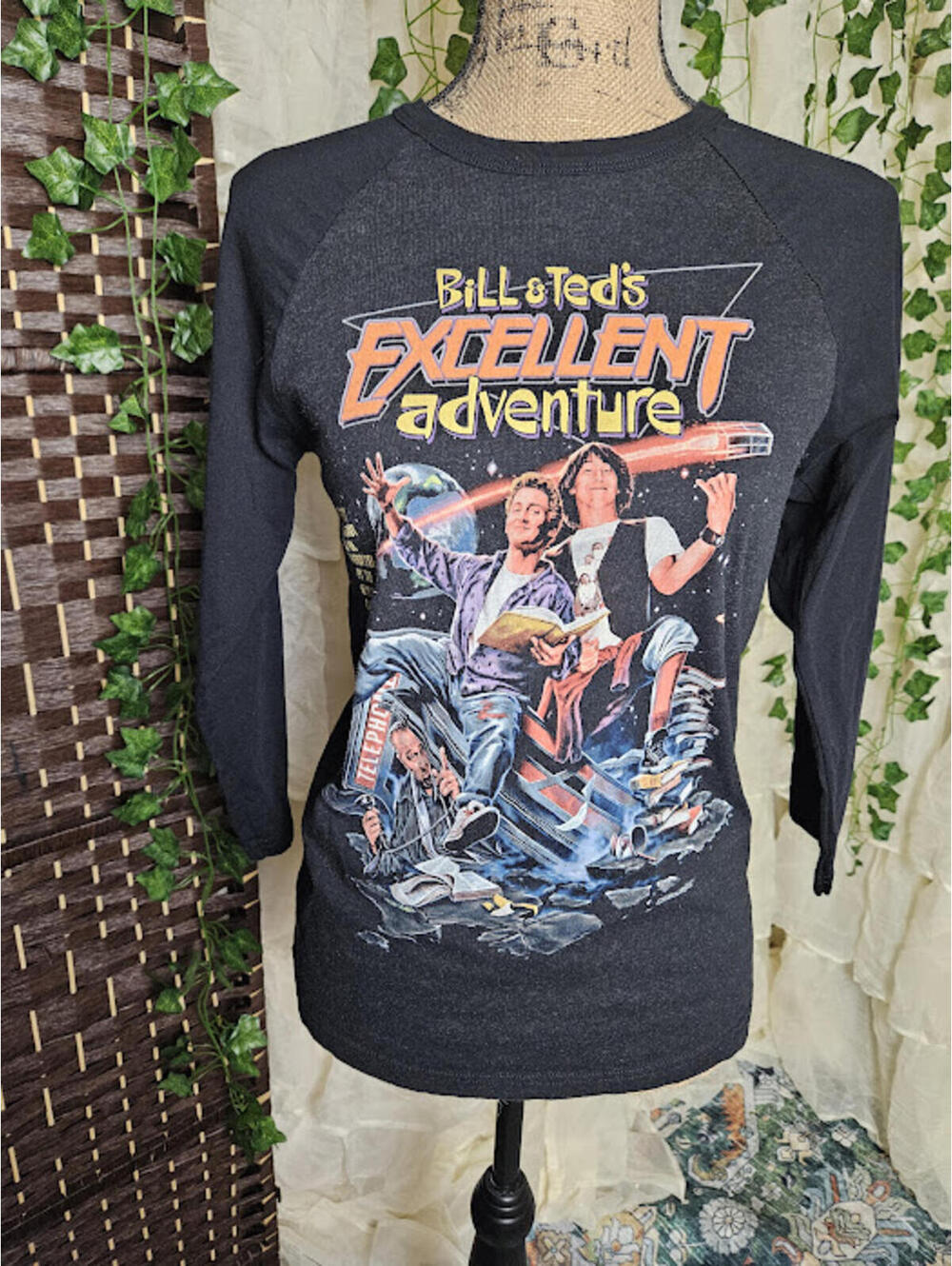 Vintage Style Bill & Ted’s Excellent Adventure Raglan Graphic Tee Retro Shirt